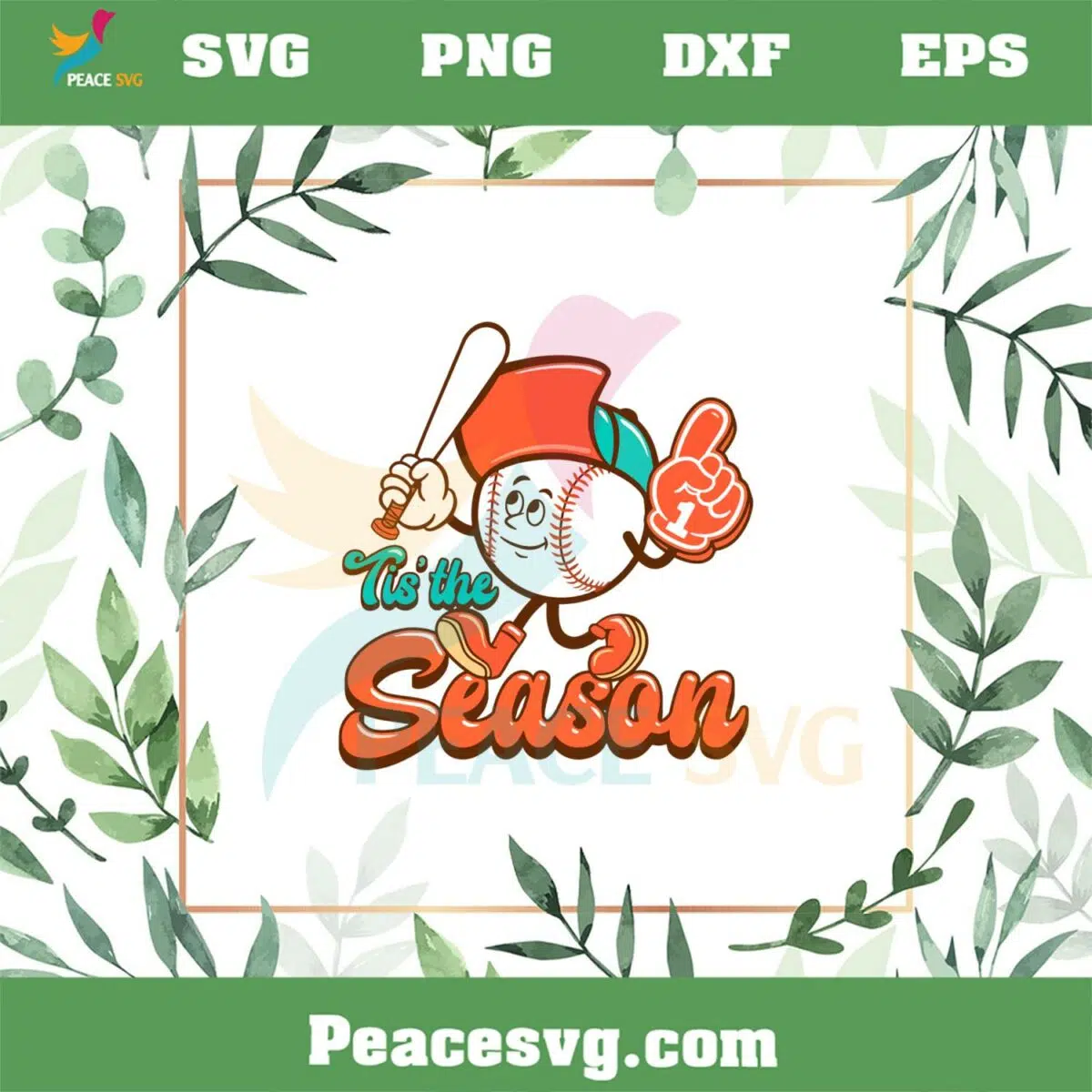 Tis The Season Baseball Fan SVG For Cricut Sublimation Files