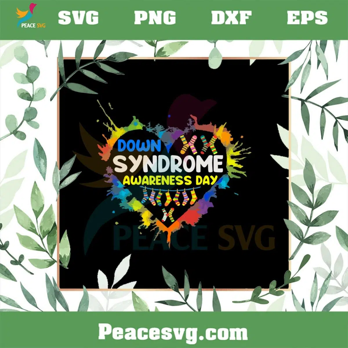 Down Syndrome Awareness Day Heart SVG Cutting Files