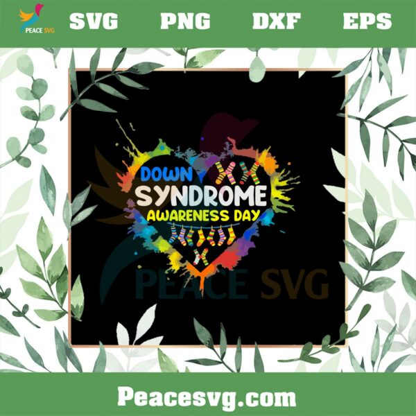 Down Syndrome Awareness Day Heart SVG Cutting Files