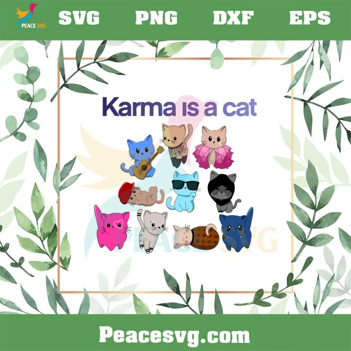 Swifites Karma Cat Eras Tour Svg For Cricut Sublimation Files