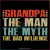 Grandpa The Man The Myth The Bad Vintage SVG, Fathers Day SVG