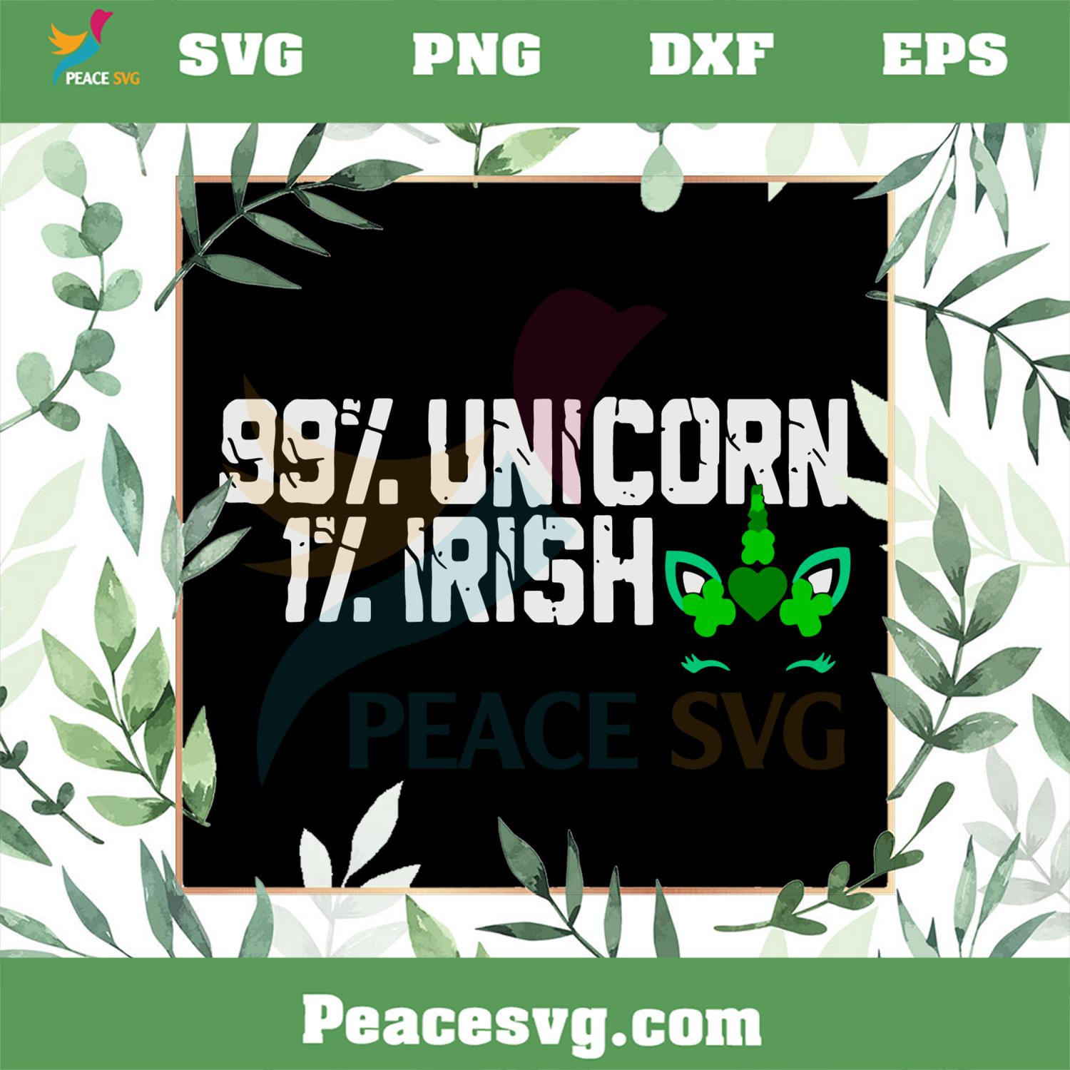 Unicorn Animal St Patrick’s Day Irish Shamrock SVG Files for Cricut Sublimation Files
