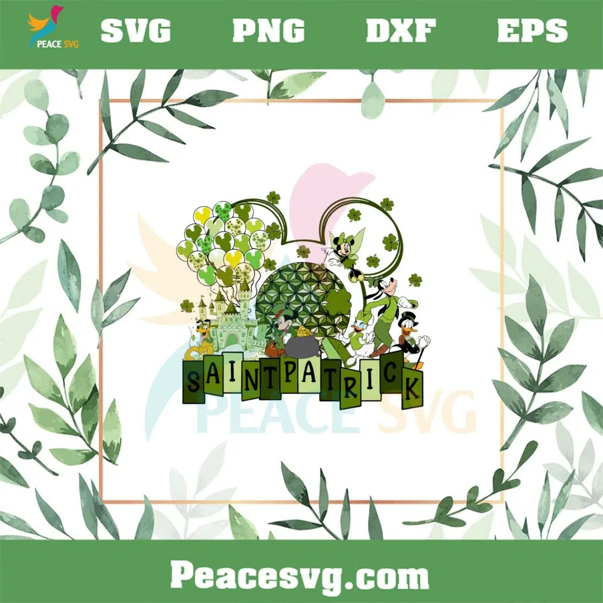 Disneyland Saint Patrick Day SVG, Mickey Head Disney Patrick’s Day SVG