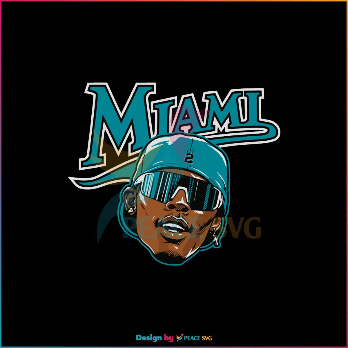 Jazz Chisholm Swag Head Miami Marlins Baseball Player SVG Cutting Files