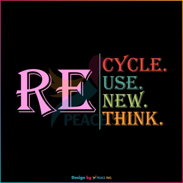 Recycle Reuse Renew Rethink Crisis Environmental Activism SVG Cutting Files