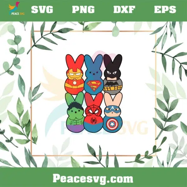 Easter Peeps Superheroes SVG For Cricut Sublimation Files