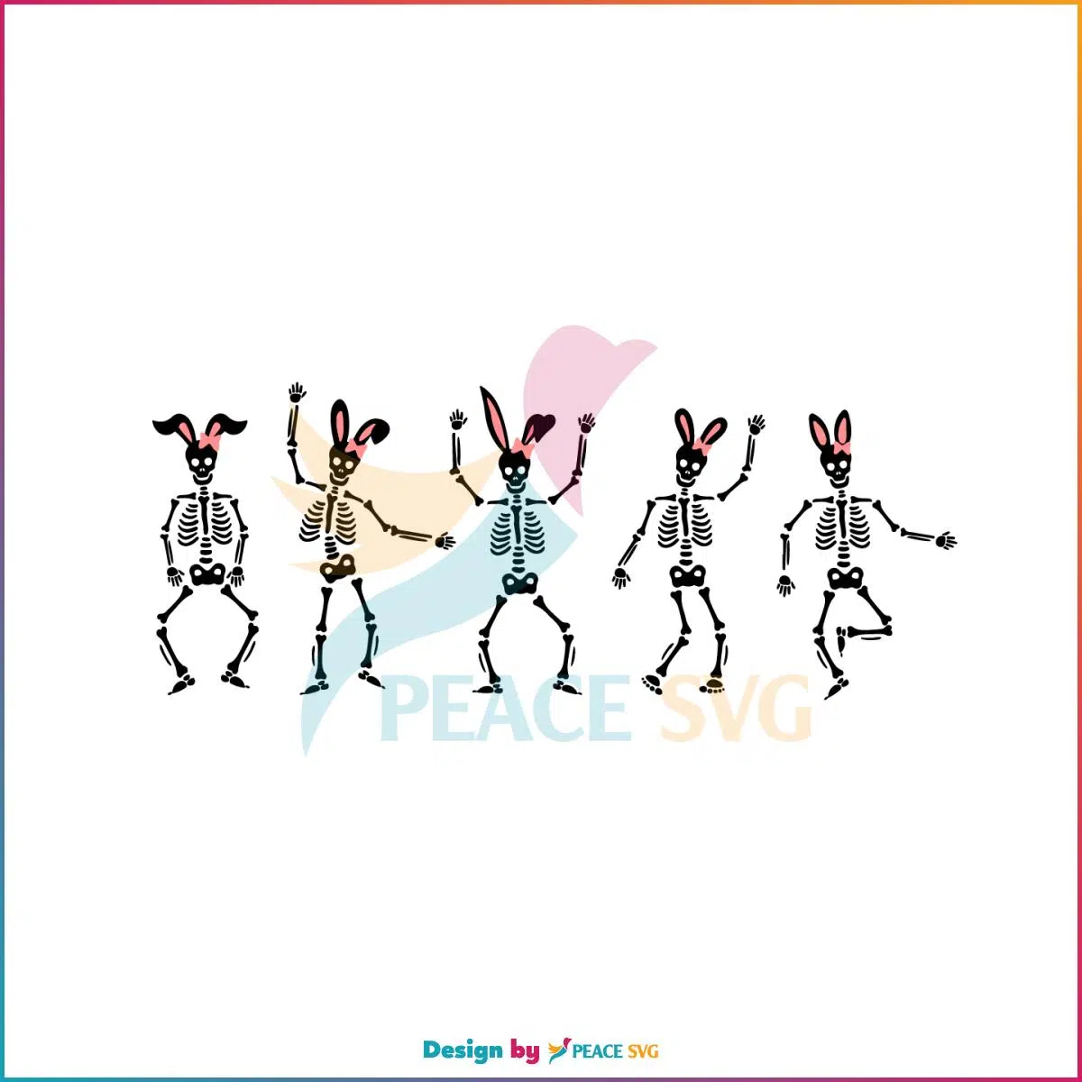 Easter dancing Skeleton Funny Skeleton SVG Cutting Files