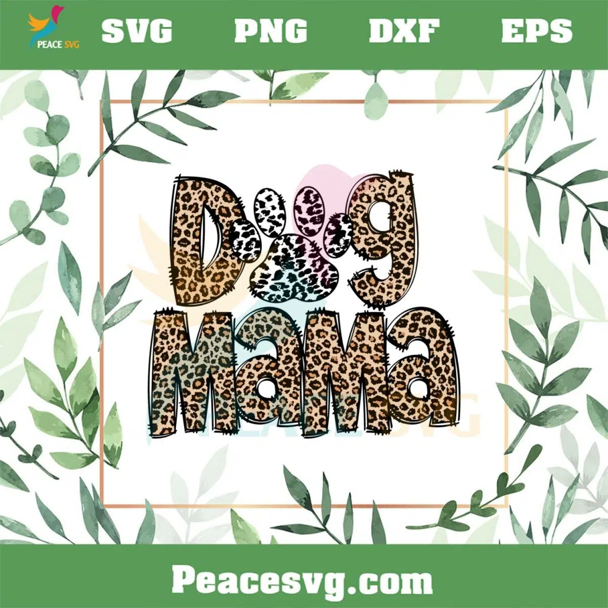 Dog Mama Dog Mom Leopard SVG Graphic Designs Files