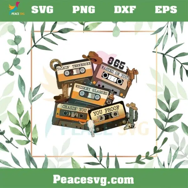 Vintage Wallen Western Cassette PNG Sublimation Designs