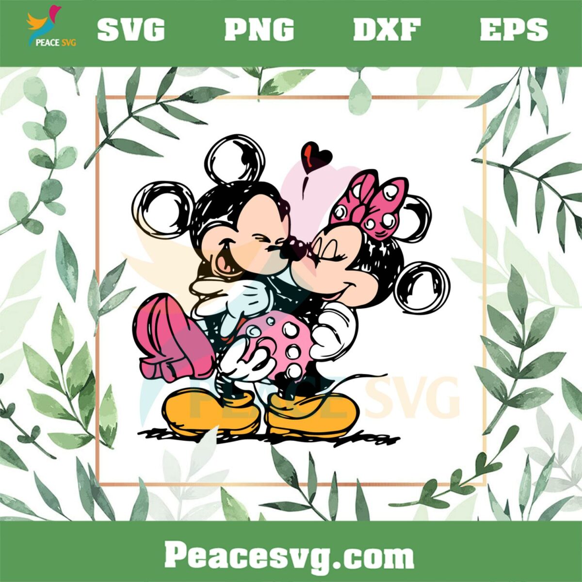 Disney Mickey Love Minnie Vintage Svg Graphic Designs Files