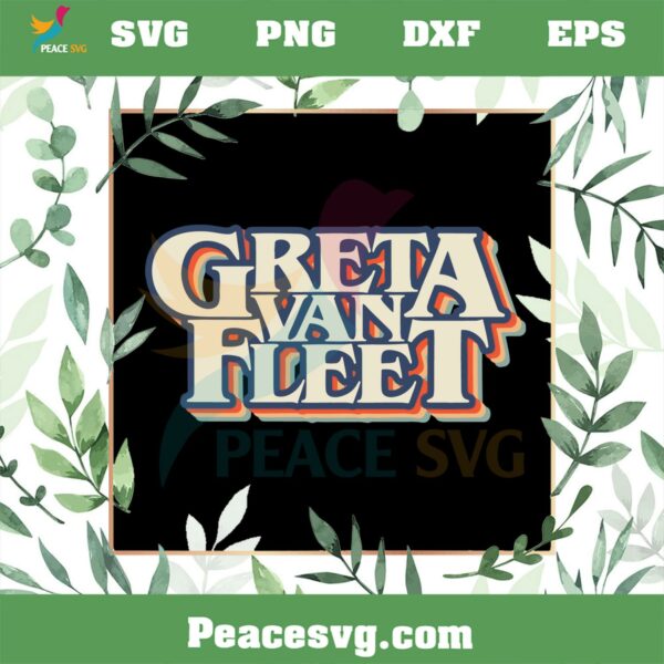Retro Greta Van Fleet Dream In Gold Tour 2023 SVG Cutting Files