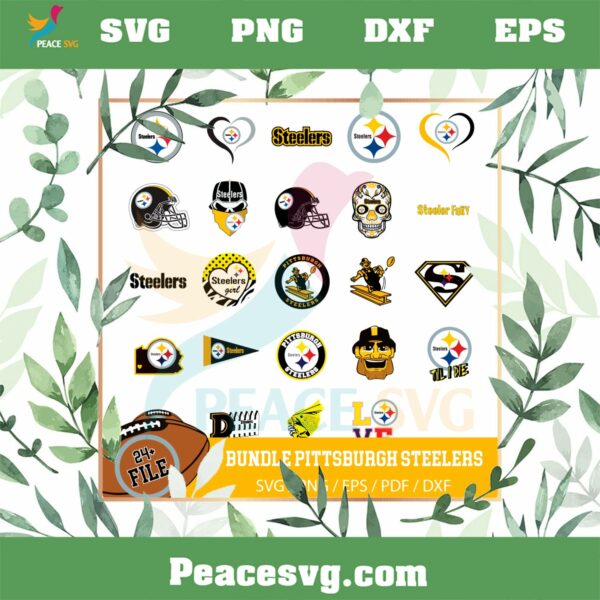 Pittsburgh Steelers Logo Bundle SVG NFL Team Files For Cricut