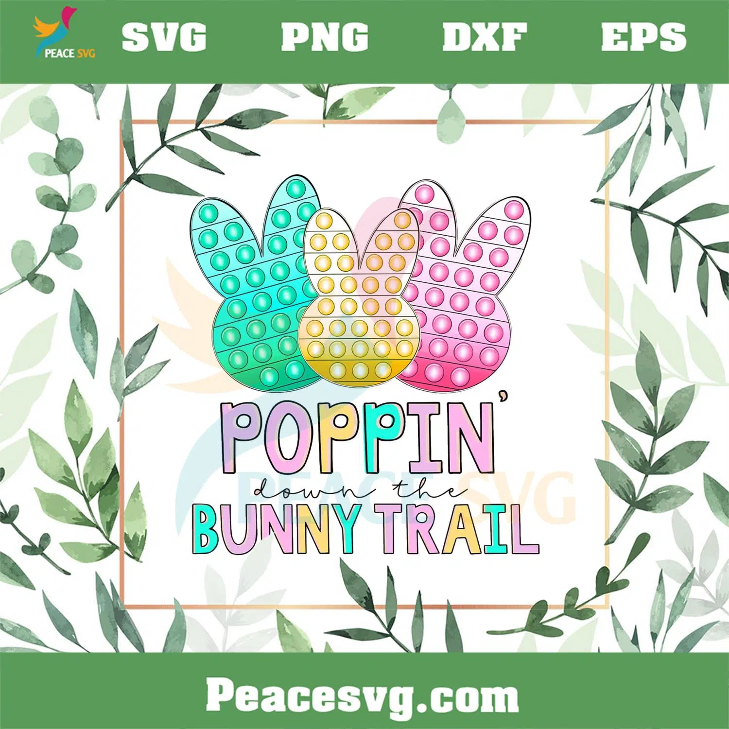 Poppin down The Bunny Trail Funny Easter Peeps SVG Cutting Files