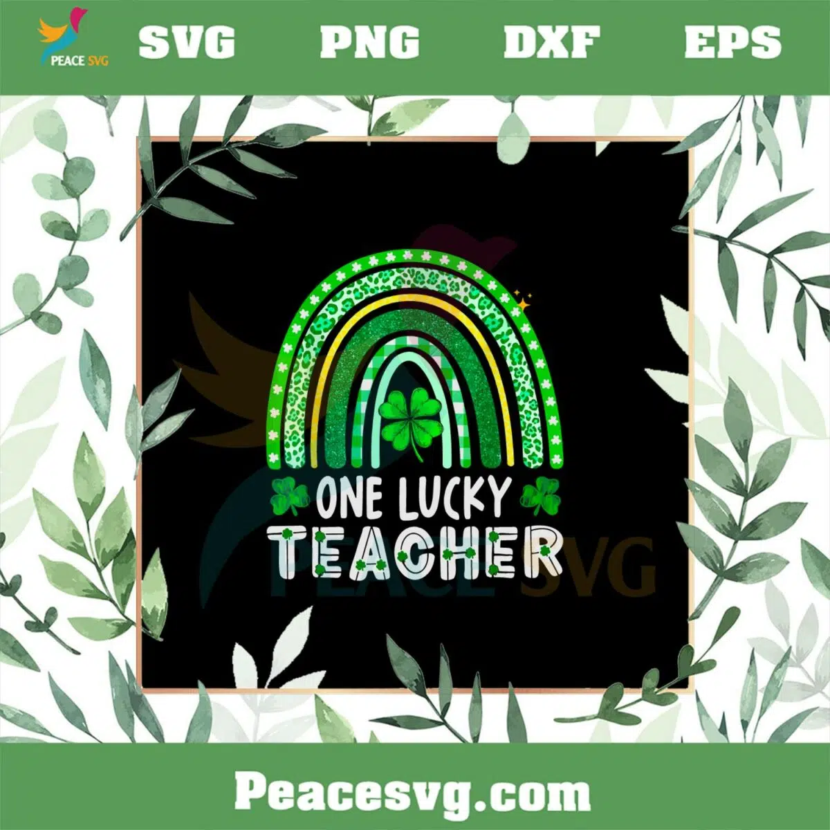 One Lucky Teacher Rainbow St Patrick’s Day SVG Cutting Files