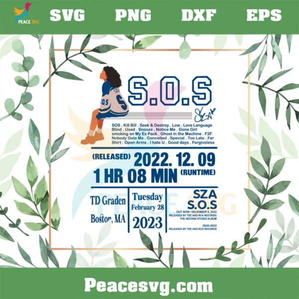 Sza Sos Tour 2023 Sos Album SVG Graphic Designs Files