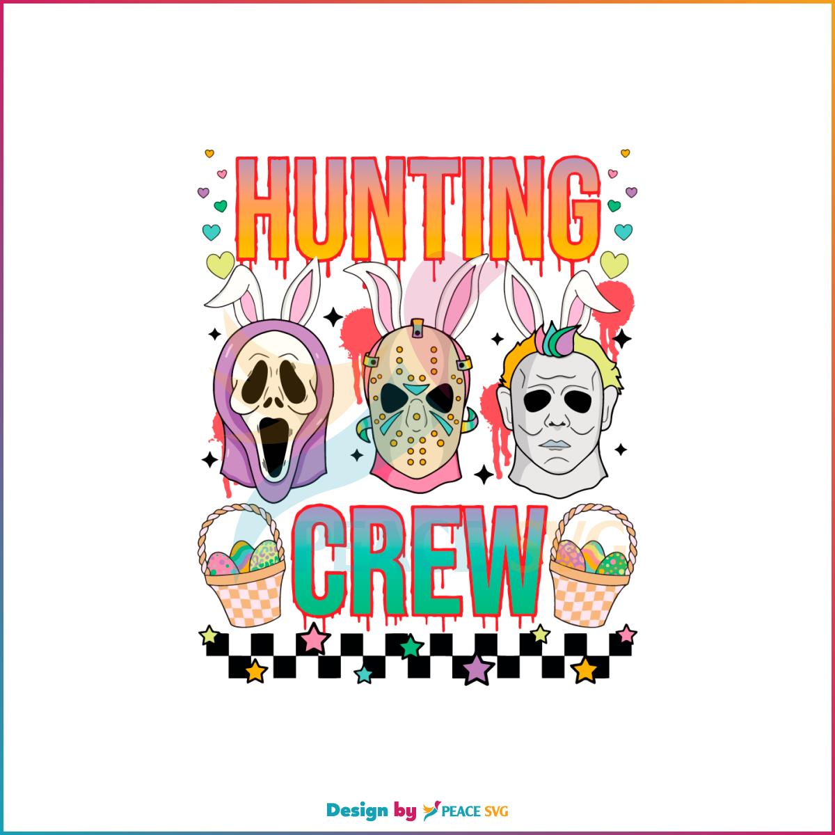 Easter Hunting Crew Retro Easter Killer Svg Graphic Designs Files