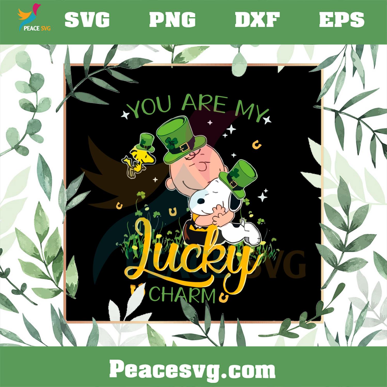 You Are My Lucky Charm Saint Patrick’s Day Snoopy Dog SVG Cutting Files