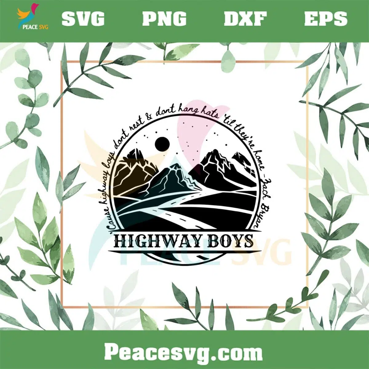 Zach Bryan Highway Boys Country Music SVG Cutting Files