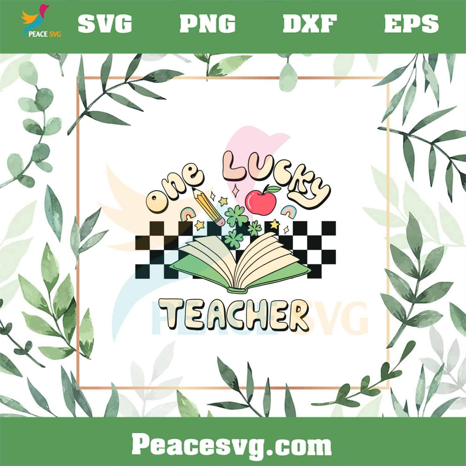 One Lucky Teacher Grove SVG St Patrick’s Day Teacher SVG Cutting Files