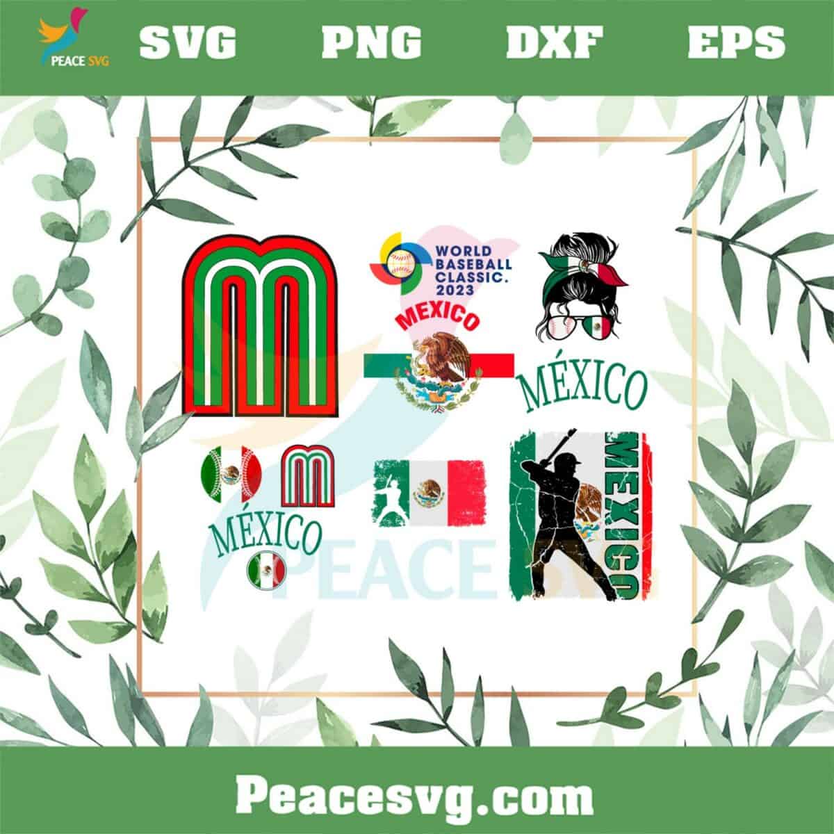 Mexico World Baseball Classic 2023 Bundle SVG Cutting Files