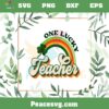 One Lucky Teacher Shamrock Rainbow Retro Vibe SVG Cutting Files