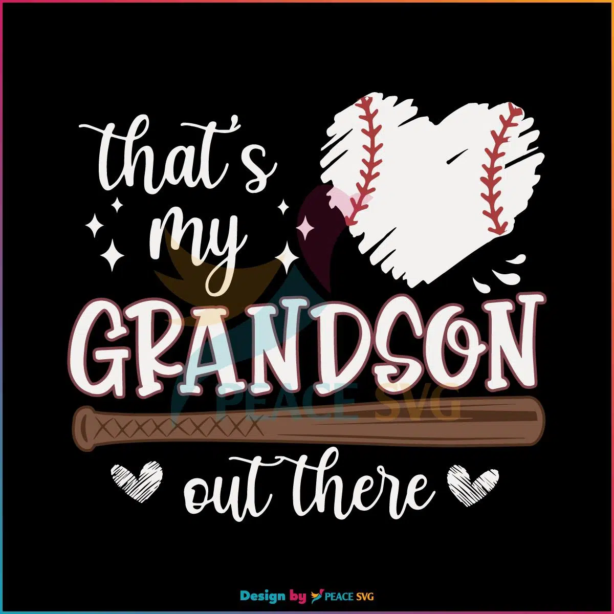 That’s My Grandson Out There SVG Baseball Grandma Mother’s Day SVG
