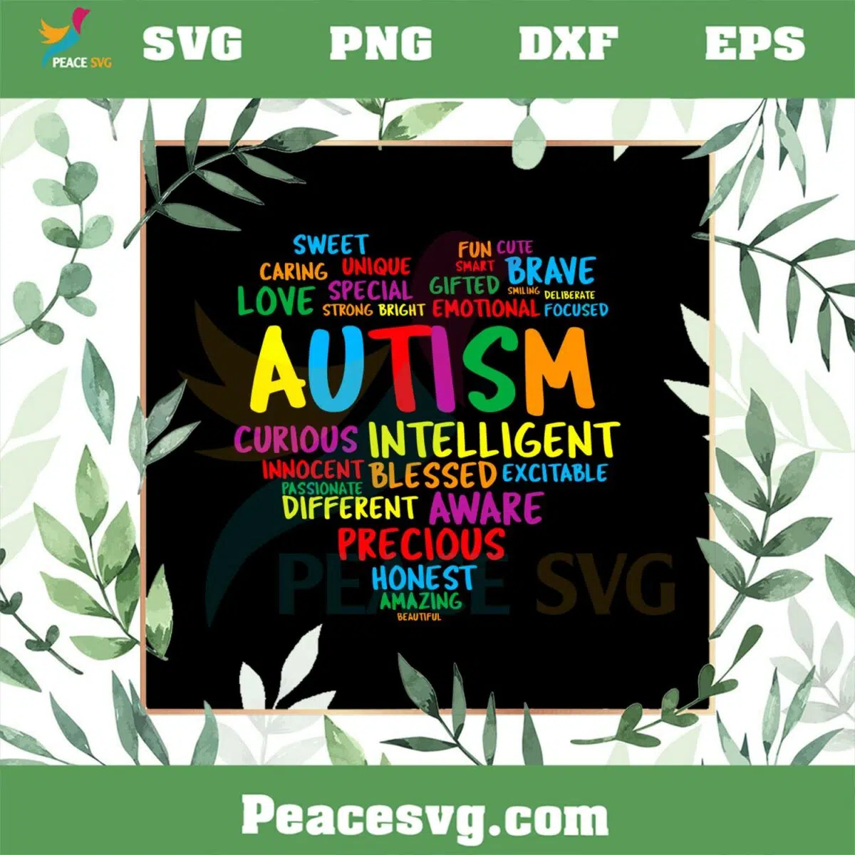 Autism Slogan Heart SVG Best Graphic Designs Cutting Files