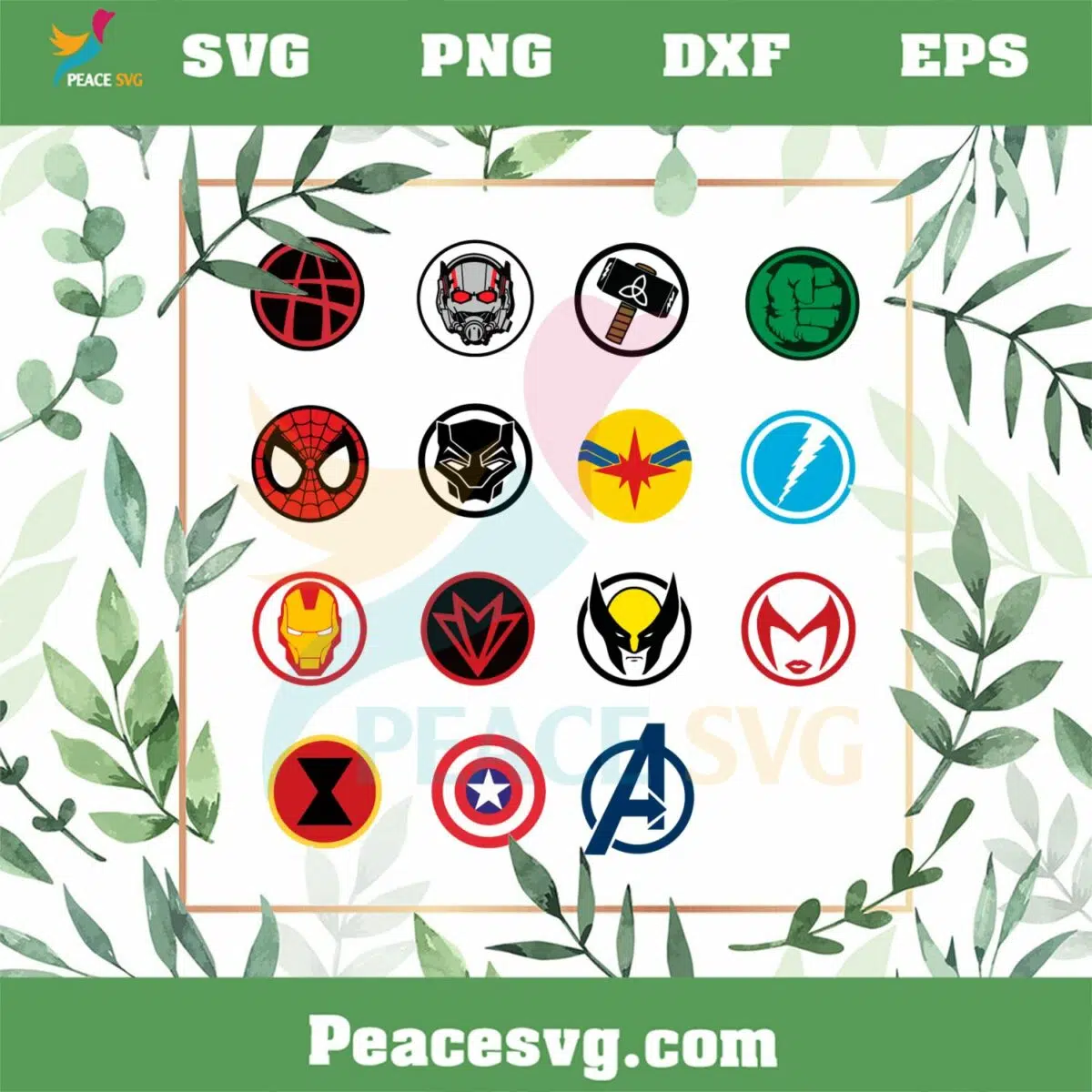 Superhero Logo Bundle SVG Marvel Movie Files For Cricut