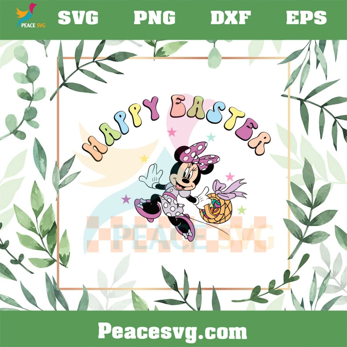 Happy Easter Minnie Easter Egg SVG For Cricut Sublimation Files