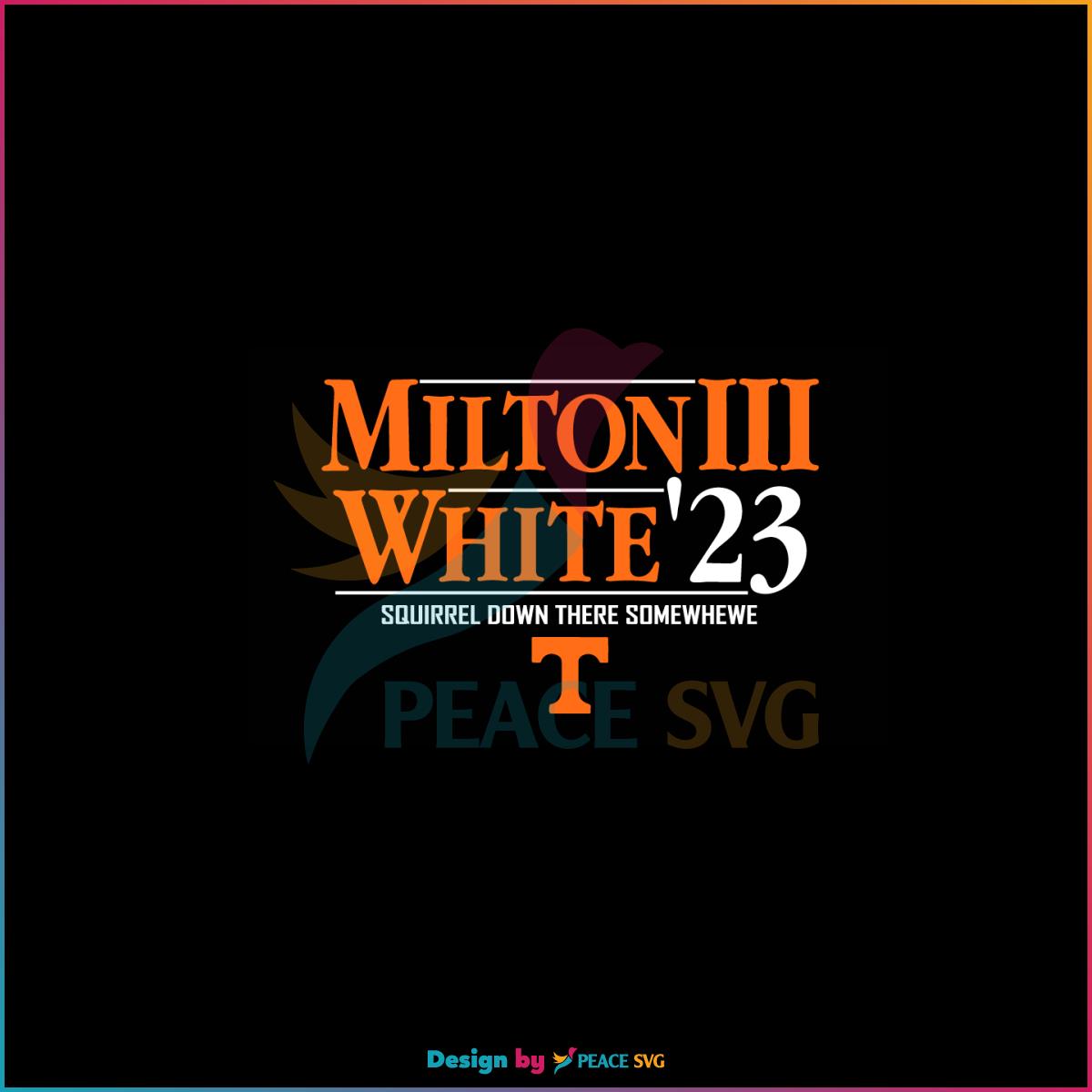 Tennessee Football Milton Iii White ’23 SVG Graphic Designs Files