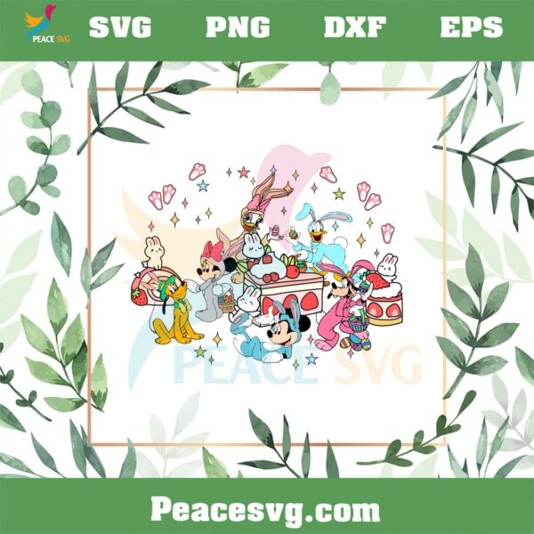 Easter Party Mickey And Friend SVG For Cricut Sublimation Files