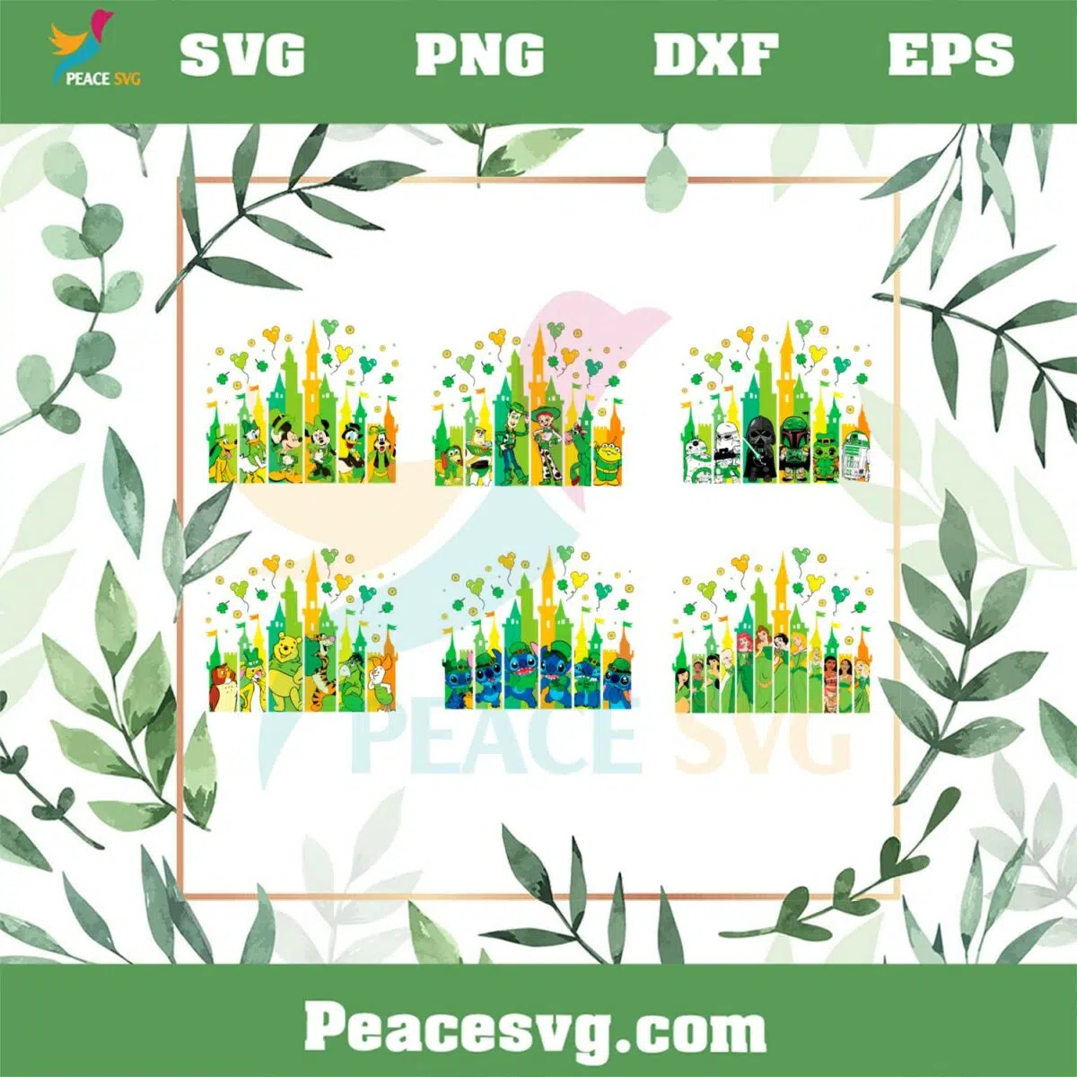 St Patrick’s Day Disney Cartoon SVG For Cricut Sublimation Files