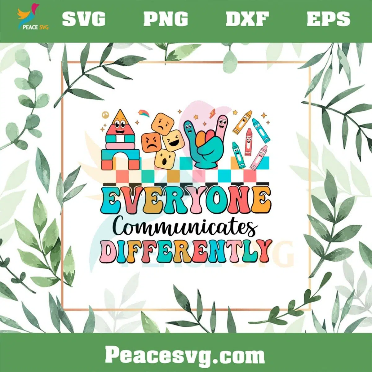 Everyone Communicate Differently Autism Awareness SVG Cutting Files