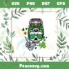 Skull Shamrock Messy Bun Saint Patrick’s Day SVG Cutting Files