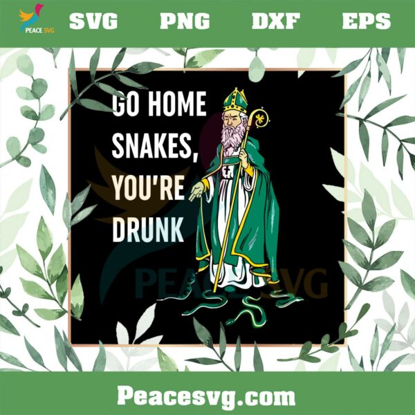 Go Home Snakes You’re Drunk SVG, Funny St Patrick Paddy’s Day SVG