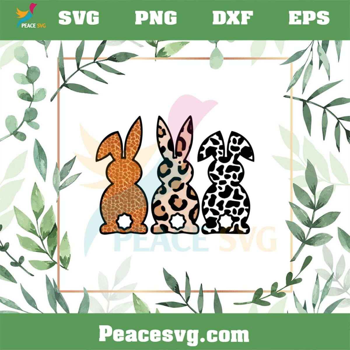 Easter Leopard Bunny SVG Files for Cricut Sublimation Files