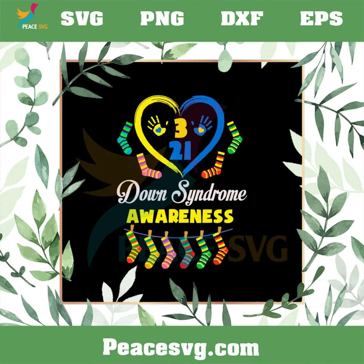 Three Twenty One World Down Syndrome Day Rock Your Socks Svg Cutting Files