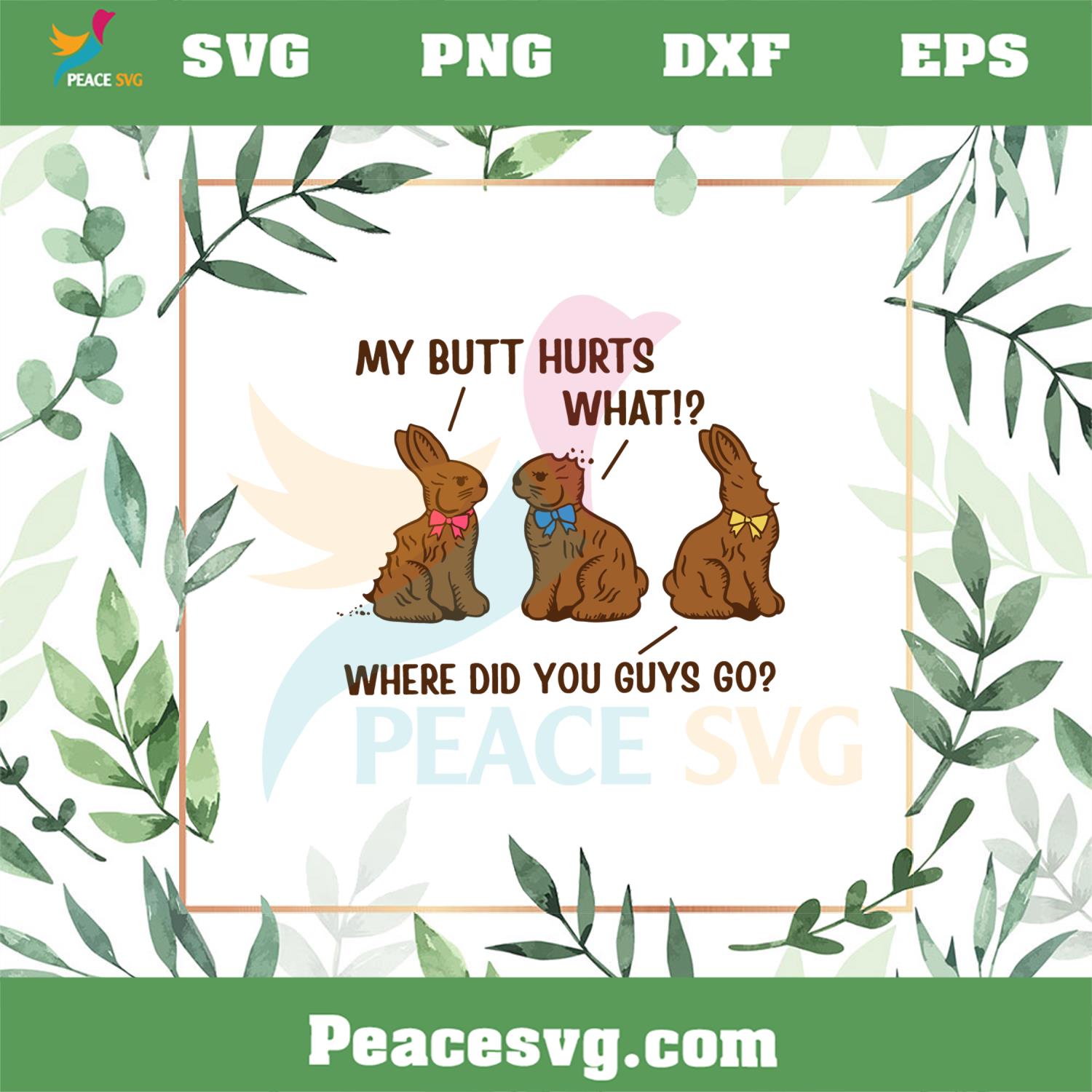 Funny Easter Chocolate Bunny SVG For Cricut Sublimation Files