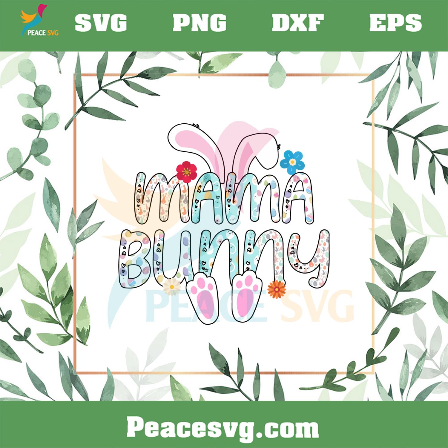 Grovy Mama Bunny Easter Bunny Mother’s Day SVG Cutting Files