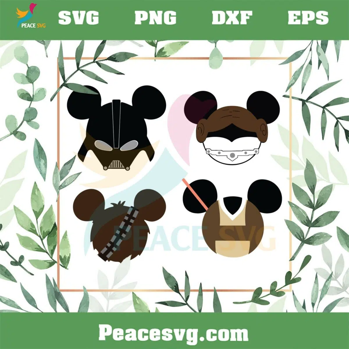 Disney Star Wars Bundle SVG Mickey Head Cutting Digital File