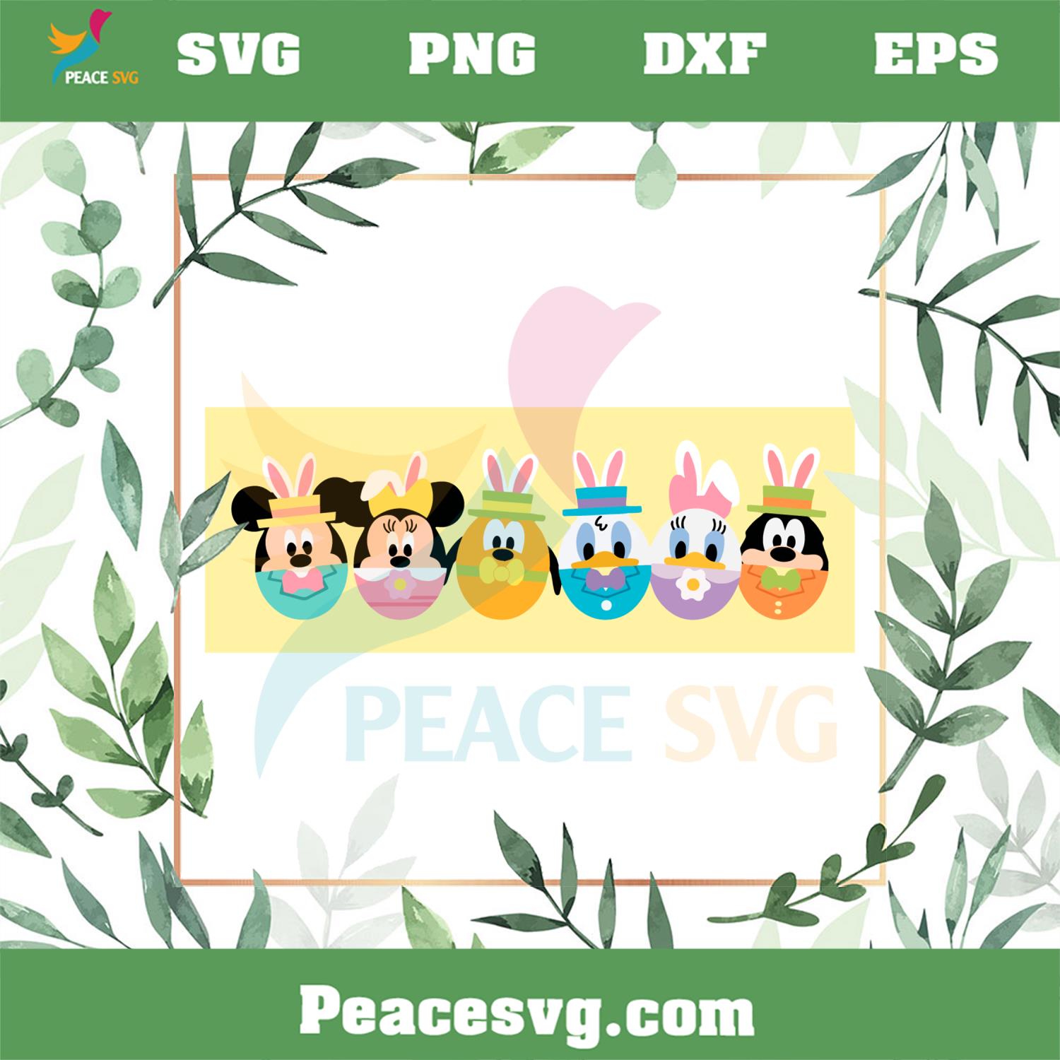 Disney Easter Egg Disney Characters Happy Easter SVG Cutting Files