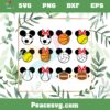 Minnie Mickey Mouse Sports Heads SVG Bundle File For Cricut