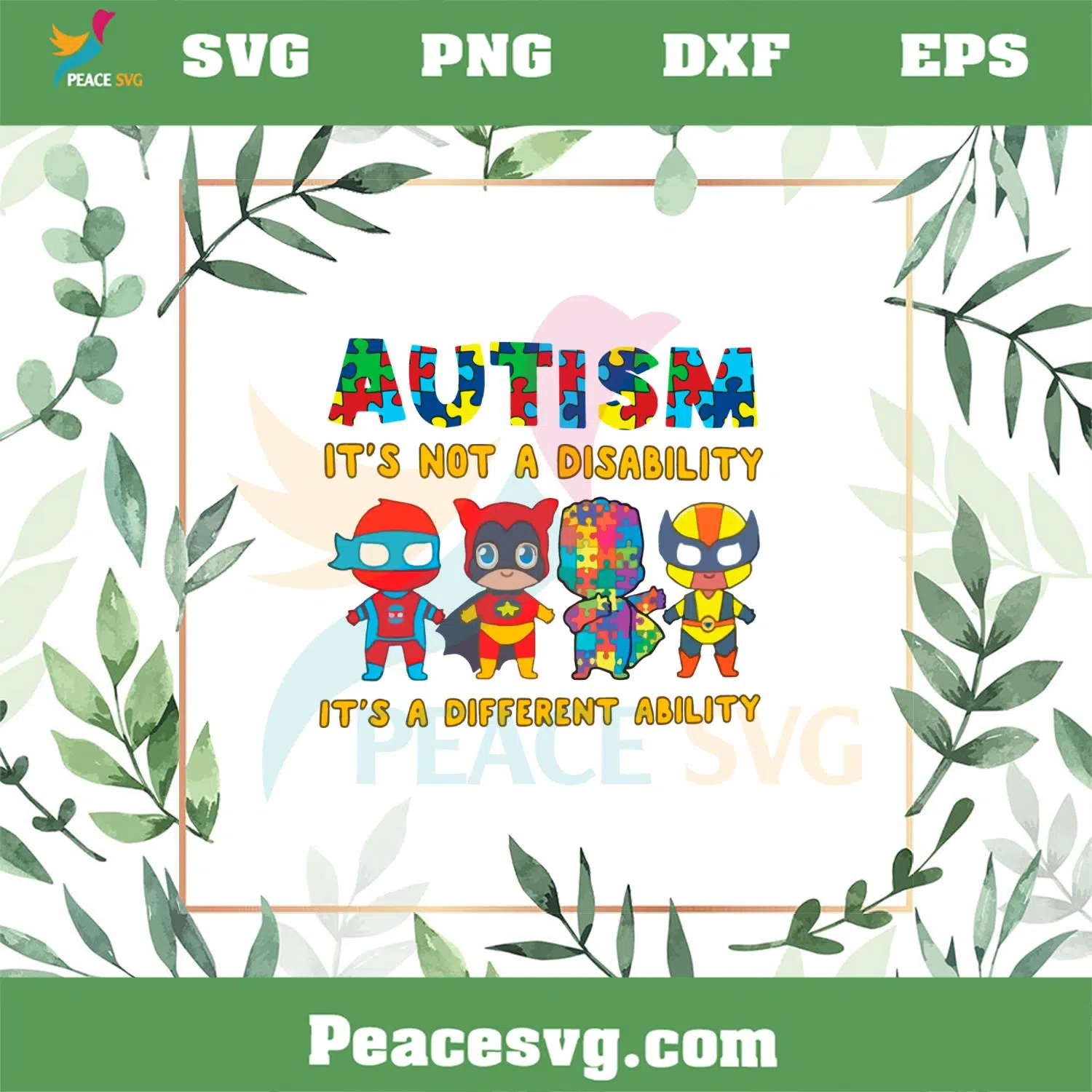 Autism It’s Not A Disability It’s A Different Abilit SVG Autism Awareness SVG