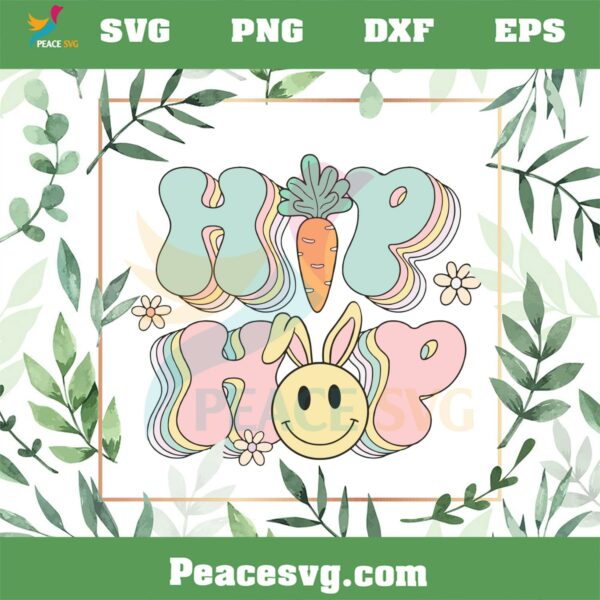 Hip Hop Easter Bunny SVG Grovy Funny Easter Day SVG Cutting Files