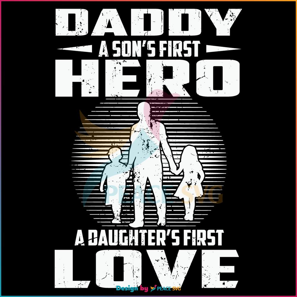 Daddy Hero Silhouette SVG, Fathers Day SVG