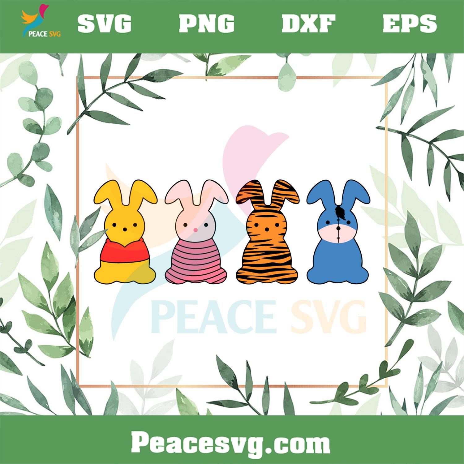 Easter Peeps Winnie The Pooh And Friend Svg Graphic Designs Files