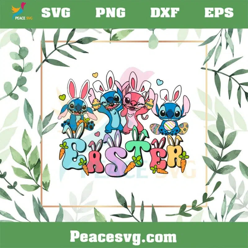 Easter Bunny Cute Stitch Disney Easter SVG Cutting Files