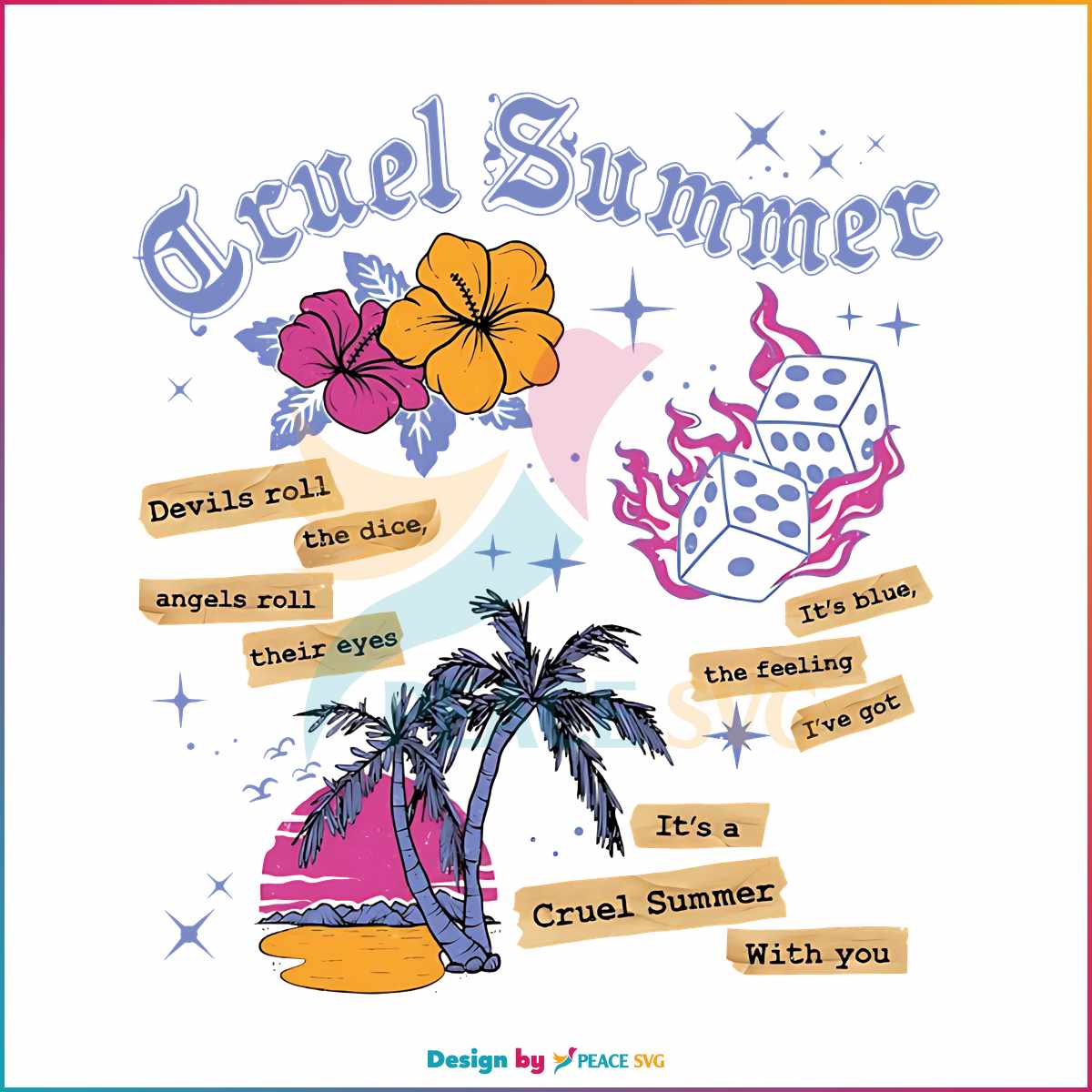 cruel-summer-taylor-swift-song-png-silhouette-sublimation-files