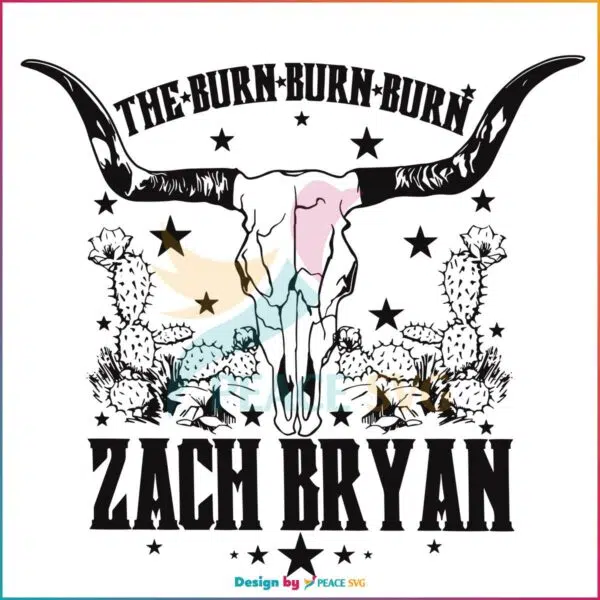 bull-skull-zach-bryan-burn-burn-burn-tour-svg-cutting-file