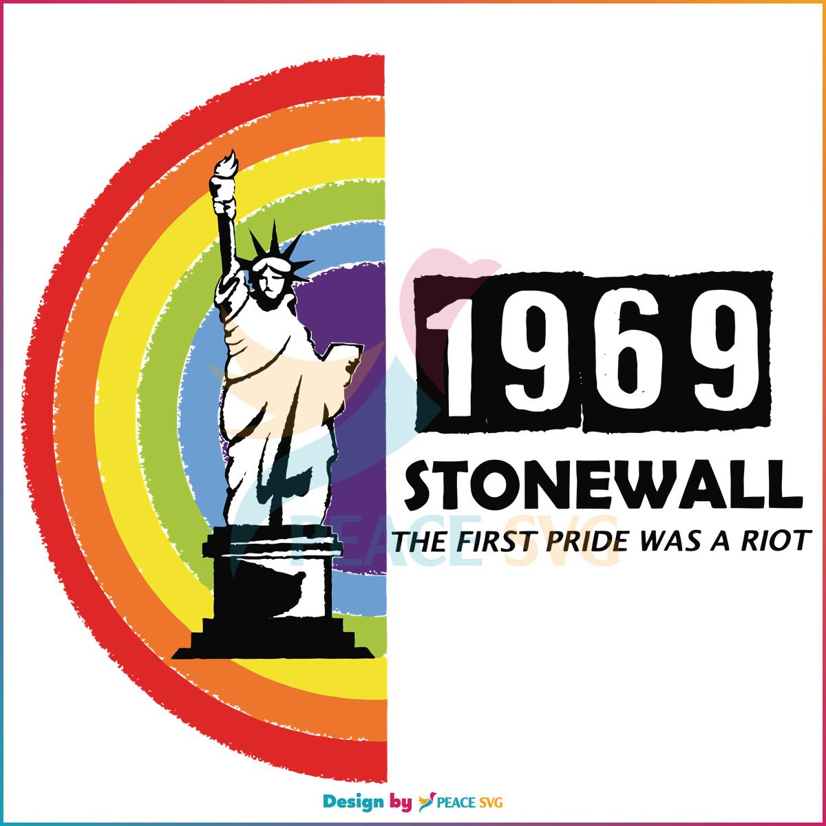 Free The First Pride Was A Riot Rainbow SVG Graphic Design Files
